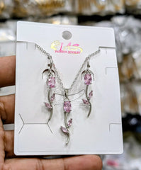 stainless steel Botanical Floral Jewelry Set