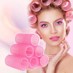 Plastic Hair Rollers for Easy Styling - 6 Pcs