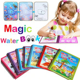 Magic Water Drawing Book, Reusable Coloring Book with Water Pen