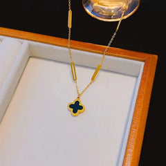 Stainless Steel Clover Double Side Chain Locket β Each