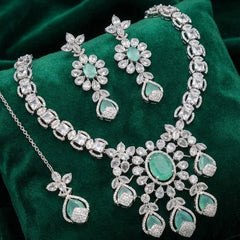 Royal AD ZARCON Necklace – Super Finishing Real Diamond