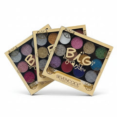 Seven Cool Big Orange Glitter Eyeshadow Palette - 12 Colors