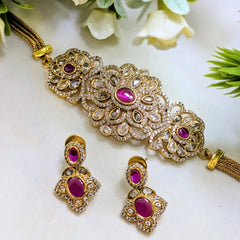 South Indian AD Jewelry Collection – Gold Plated High Quality Set