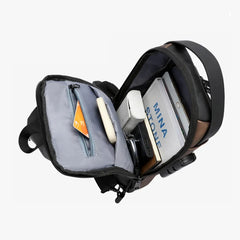 Men Anti Theft, USB Charging, Crossbody Short Travel Sling Bag Pack