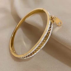 Stainless Steel Creative Shiny Zipper Bracelet
