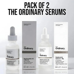 The Ordinary Niacinamide & Hyaluronic Acid Serum Set - Pack of 2