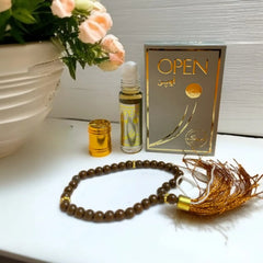 Open Attar With Tasbeeh Alcohol-Free Fragrance - 6ml