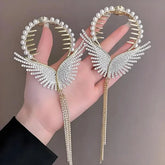 Ethereal Angel Wing Hair Accessory - Crystal & Pearl - Each