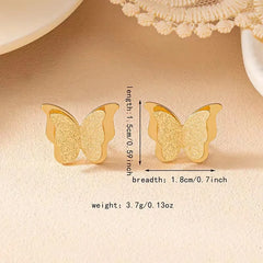 Stainless steel Butterfly earring - Each