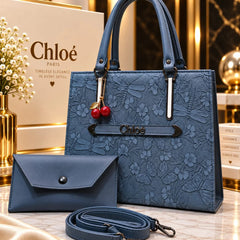 Chloé Floral Handbag & Pouch Set