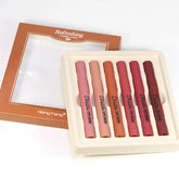 HENG FANG Set OF 6 - Waterproof Matte Color Makeup Lipsticks.