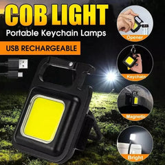 Multi-Function COB Rechargeable Keychain Light