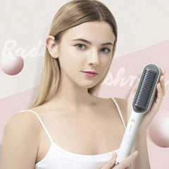 Hair Straightener Ceramic Heated Hair Brush