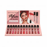 Fflomror 12-Piece Matte Lip Gloss Pack