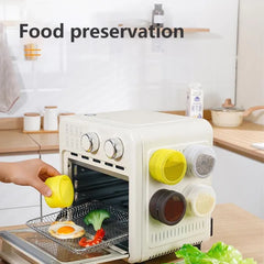 Magnetic Spice Jar Plastic Spice Container Storage Box With Transparent Lid