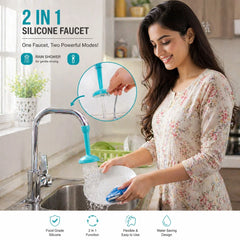 2 in 1 Silicone Kitchen Faucet Shower Tap - Each