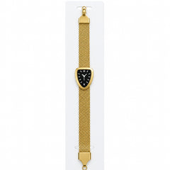 Luxury Gold Triangular Dial Mesh Strap Watch Bracelet for Women