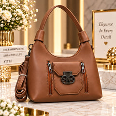 Women's Classic Leatherette Shoulder & Crossbody Bag