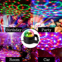 RGB disco ball light 7 modes color charging LED USB power with speaker
