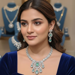 Royal AD ZARCON Necklace – Super Finishing Real Diamond