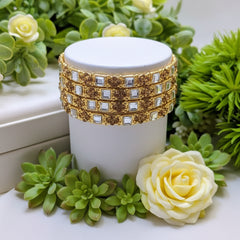 Bangles Set with Shisha Stone - 4Pcs