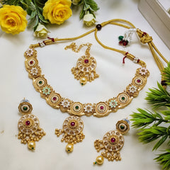 Rajwari Meena Necklace Set