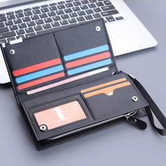 Baellerry Long Leather Clutch Wallet