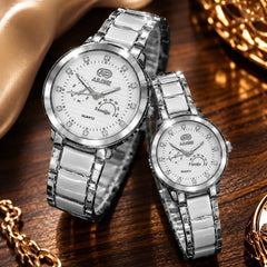 AD.ONE Luxury Ceramic Bracelet Quartz Couple Watch