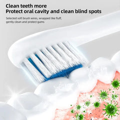 USB Rechargeable Ultrasonic Tooth Brush with 4 Brush Heads