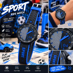 Kids Sports Watch – Commando Colours with Silicone Rubber Strap