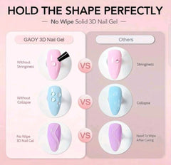3D Sculpting Gel - Nail Art Modeling Gel, Suitable For DIY Nail Design - 15ml