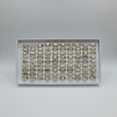 Stainless Steel Artisanal Enamel Ring Collection - Gilded Ivory Finish - Each