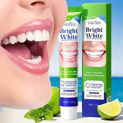 Sadoer Bright White Deep Removing Teeth Stains Green Refreshing Toothpaste 100g