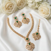 ZARCON Elegant Indian Bridal Necklace and Earrings
