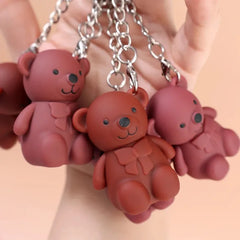 Julystar Bear Keychain Style Trendy Lip Gloss