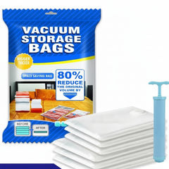 Vacuum Storage Bag Set – 5 Bags with 1 Suction Pump