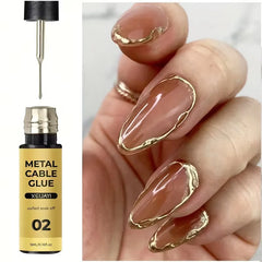 Xeijayi Gold n Silver Metallic Cable Glue Gel - 2 Pcs