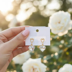 Korean Style Heart Earrings — Cute & Chic Accessory