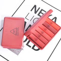 6 Pcs Heng Feng Matte Lipstick With Mirror