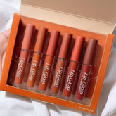 Heng Fang Silky & Lasting Matte Velvet Lip Gloss Set - 6Pcs