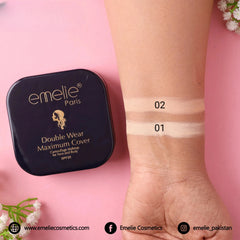 Emelie Double Wear Maximum Cover Pressed Powder