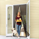 Hands-Free Retractable Magic Mesh Screen Door