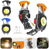 Rechargeable 7-in-1 Keychain Light with 500 Lumens and Magnetic Base