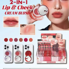 Hues Queen phone Ring Holder Style Lip & Cheek Cream Blush