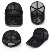 Sun Protection Breathable Mesh Hat with Cooling Fan