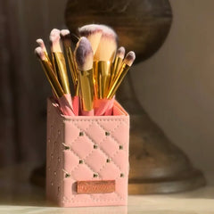 BH Cosmetics Quilted Makeup Brush with Holder - 13 Piece Brush Set