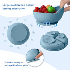 Anti-Slip Silicone Baby Feeding - 7 Piece Set