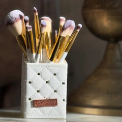 BH Cosmetics Quilted Makeup Brush with Holder - 13 Piece Brush Set