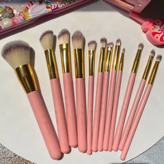BH Cosmetics Quilted Makeup Brush with Holder - 13 Piece Brush Set