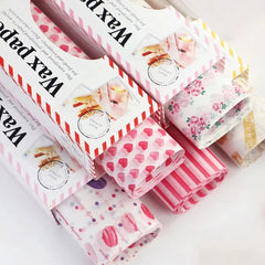 50 Sheets Heart Pattern Wax Paper – Each